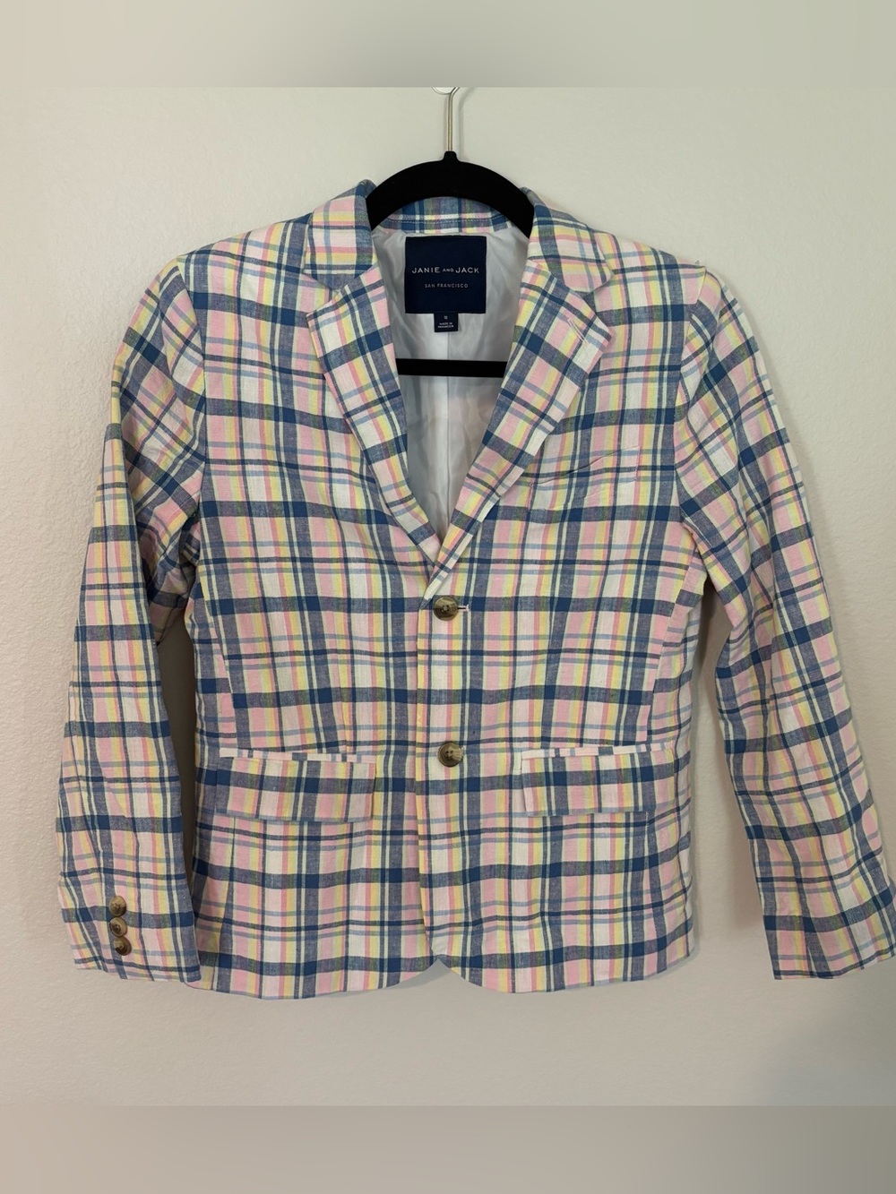 Janie and Jack Plaid Colorful Oxford Boys Blazer Jacket